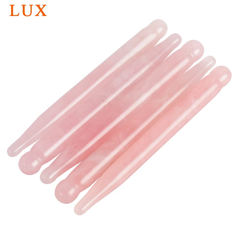 Натуральная роза quartzs палочка для лечения тела Gua Sha point stick reiki лечебный камень