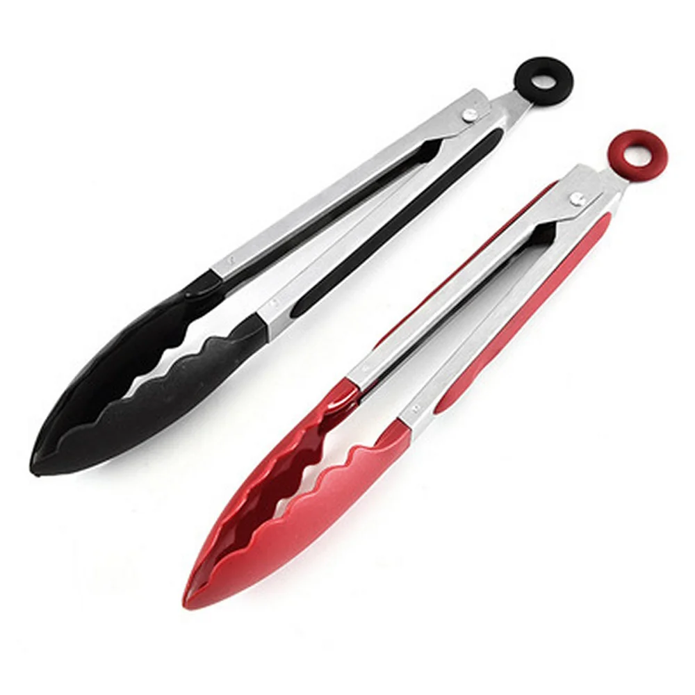 

Barbecue Clip Multi-function Food Clip Silicone Kitchen Cooking Salad Serving Bbq Stainless Steel Handle Utensil Houshold Tool