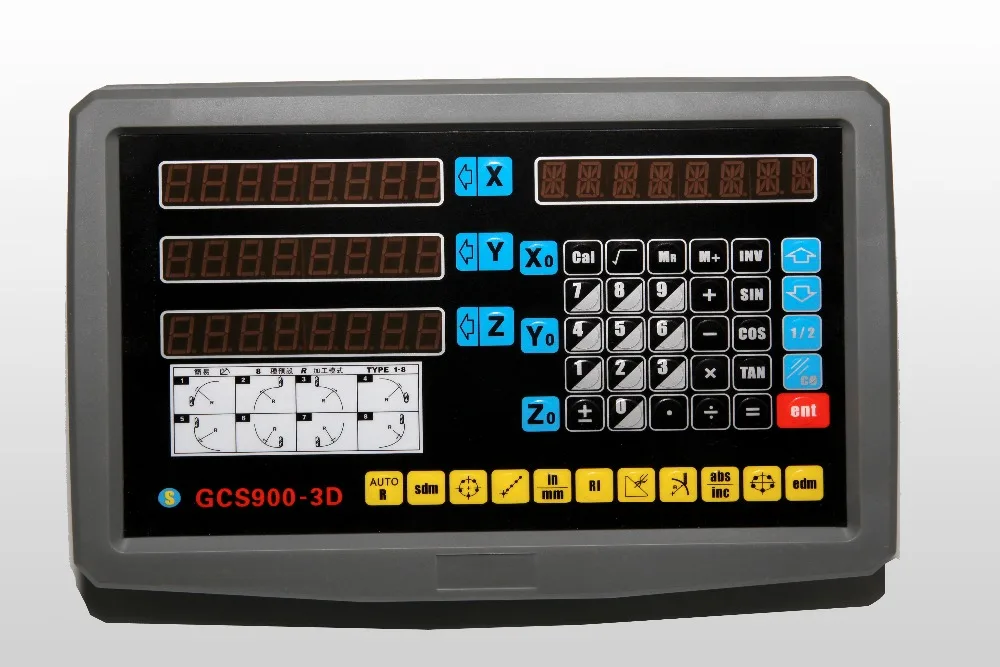 Free Shipping GCS900-3D lathe milling machine 3 axis digital readout DRO system and 3 pieces linear scale / linear encoder Free Shipping GCS900-3D lathe milling machine 3 axis digital readout DRO system and 3 pieces linear scale / linear encoder