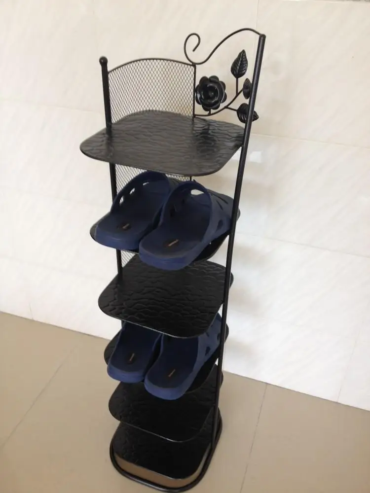 Creative slippers rack iron furniture corner shoe multi floor living