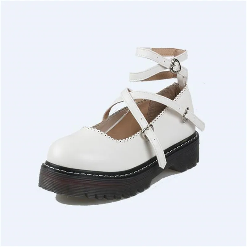 

Ties small shoes Lolita shoes women shoes lady low heels platform lady princess shoes