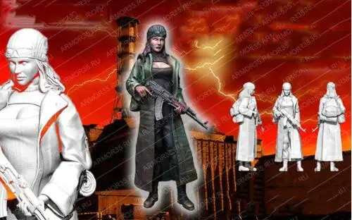 1/16 120 мм Неокрашенная полимерная фигурка женский Сталкер | Игрушки и хобби