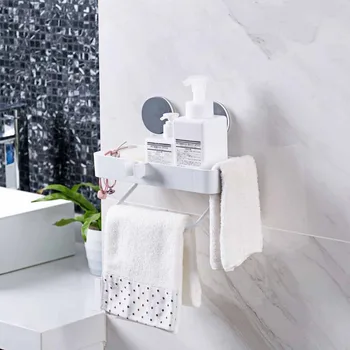 

OTHERHOUSE ABS Bathroom Wall Shelf Rack Shower Caddy Towel Rack Holder Shampoo Holder Cosmetic Organizer Storage Box Shelves