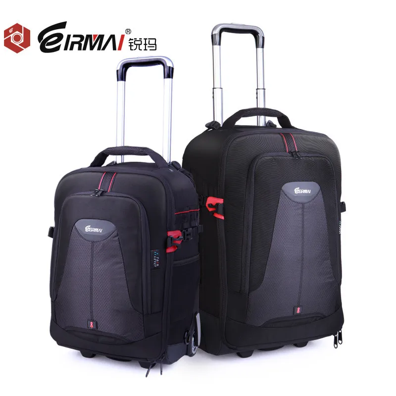  EIRMAI Photo SLR Trolley Case Camera Nylon Bags Big Capacity DSLR Waterproof w/ Rain Cover Backpack