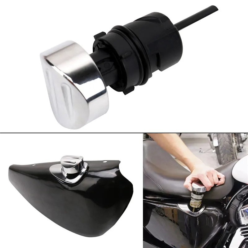 Black Billet Oil Dipstick Tank Cap Plug for Harley Sportster XL 883 1200 Replace