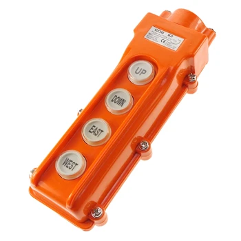 

4-Way Hoist Crane Pushbutton Switch Up-Down Cob 62 Heavy Duty Rain-Proof 4