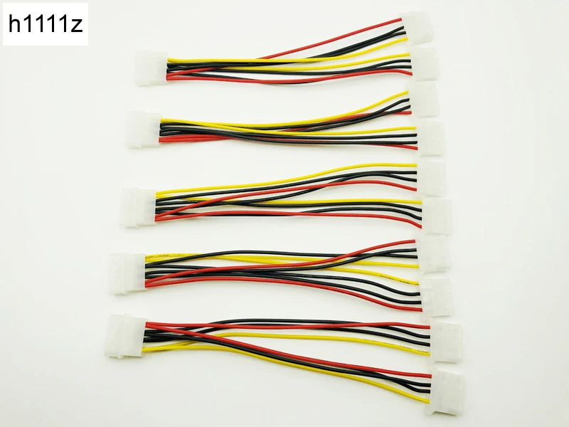 

5PCS 4Pin Molex Male to 2Port Molex IDE Female Power Supply Splitter Adapter Cable Computer Power Cable for BTC ETH Miner Mining