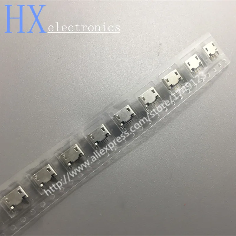 Vertical MICRO mini USB 5pin female seat 180 degrees jack 5P Direct plug-in USB connector 0.21yuan_