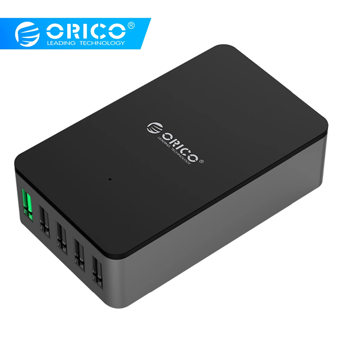 ORICO QSE 5U 5 Порты QC2.0 Быстрый Зарядное устройство 5V2. 4A/9V2A/12V1. 5A настольный USB