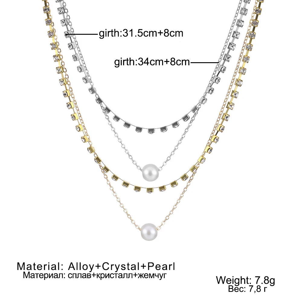 VKME дропшиппинг ожерелье модное женское ожерелье многослойная имитация жемчуга кулон ювелирные изделия ожерелье подарок