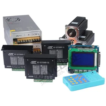 

CNC Kit 3 Axis TB6600HG Motor Driver 0.5-5A 2.5Nm Nema23 Stepper Motor 36V10A PS
