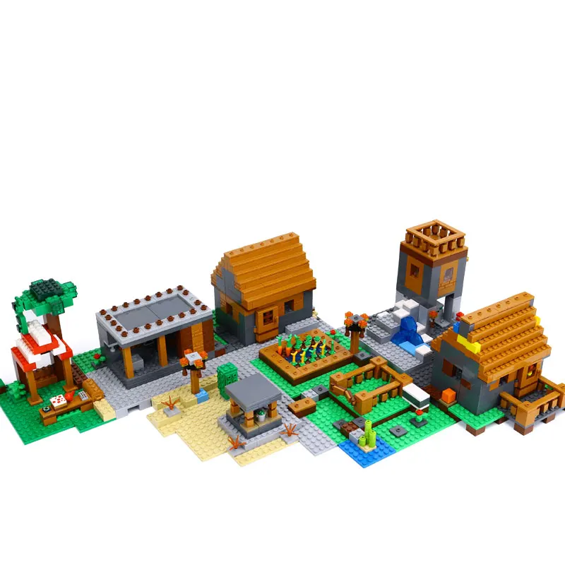 

1106pcs My World Compatible Legoed Minecrafted Building Block My Village Bricks DIY Brinquedos Gift Toys for kids dropshipping