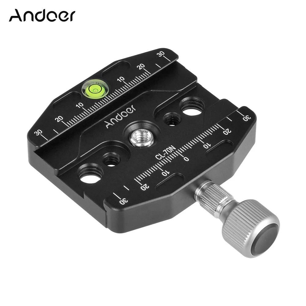 

Quick Release QR Plate Andoer CL-70N 70mm Aluminum Alloy Clamp for Arca Swiss Benro Acratech Kirk Wimberley Gitzo Manfrotto