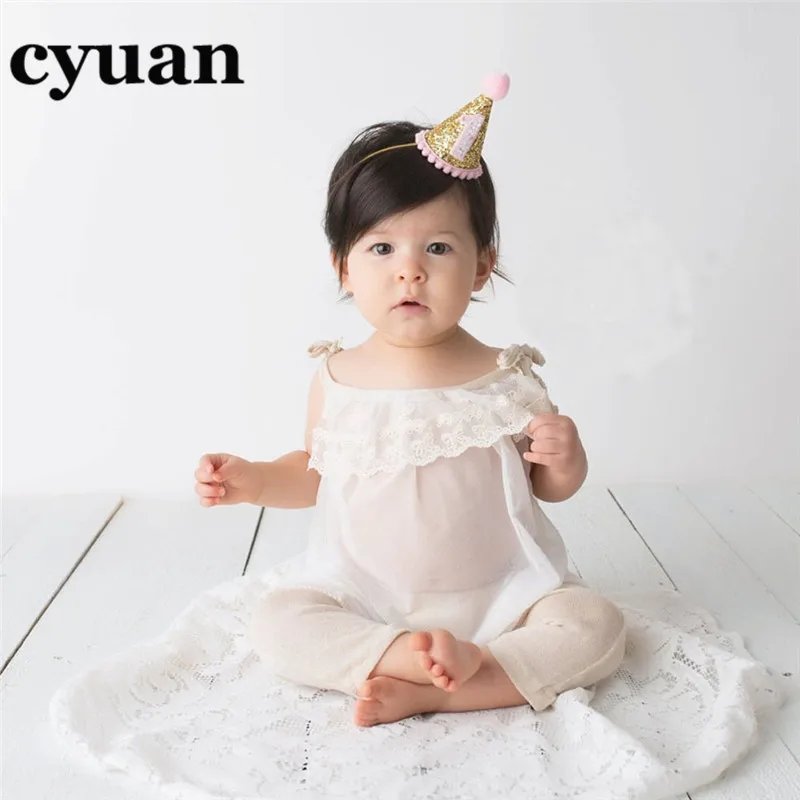 Cyuan/1 шт., милые вечерние шапки на день рождения для детей 1, 2, 3, 6 лет, Детские принадлежности для девочек и мальчиков, юбилей, вечеринка, украшение