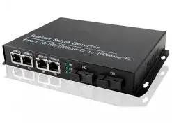 4 Порты и разъёмы gigabit media converter, 2 Волокно, один/Multi-Mode двойной Волокно Media Converter с SC Волокно Порты и разъёмы. Внешний Питание