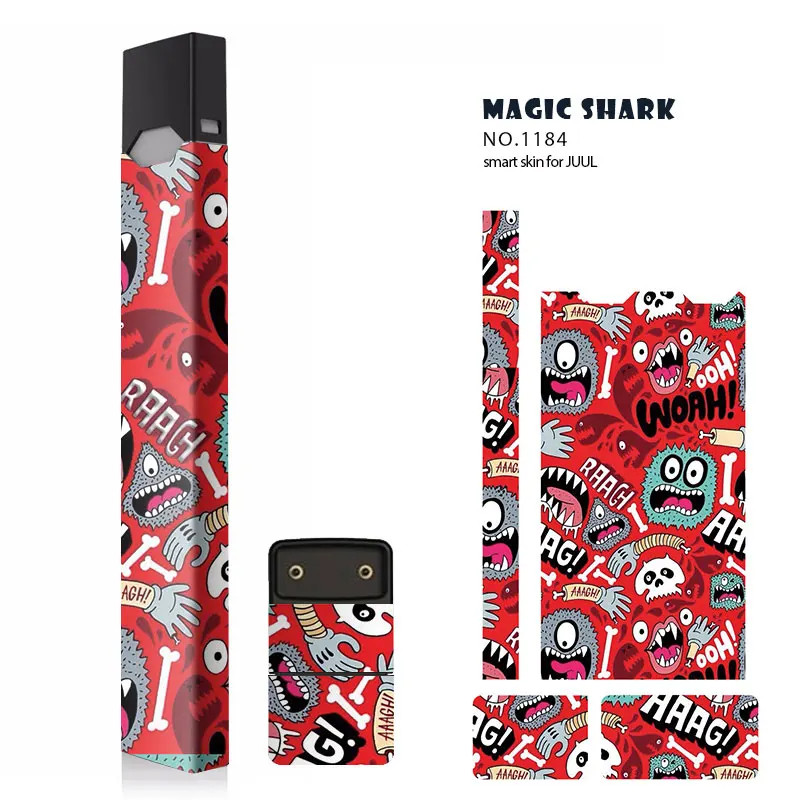 Magic Shark STICKER for Juul 10 Pattern 2.5D Stereo Film Sticker 3M Adhesive Printing Label skin for Juul Case Magic Shark STICKER for Juul 10 Pattern 2.5D Stereo Film Sticker 3M Adhesive Printing Label skin for Juul Case