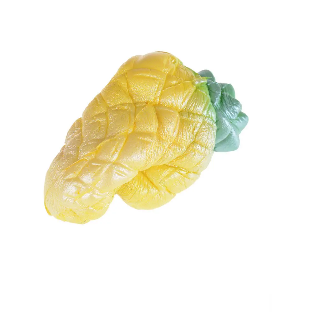 2018 New Arrival Fruits Jumbo Kawaii Slow Rising Squeeze Stretch Scented Bread Cake Kid Toy Gift Doll Squishy Pineapple Mobile Phone Straps