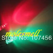 1000 шт. 3 мм двойной Би-Цвет красный/зеленый Яркий 3-Булавки LED общий катод светодиоды лампа