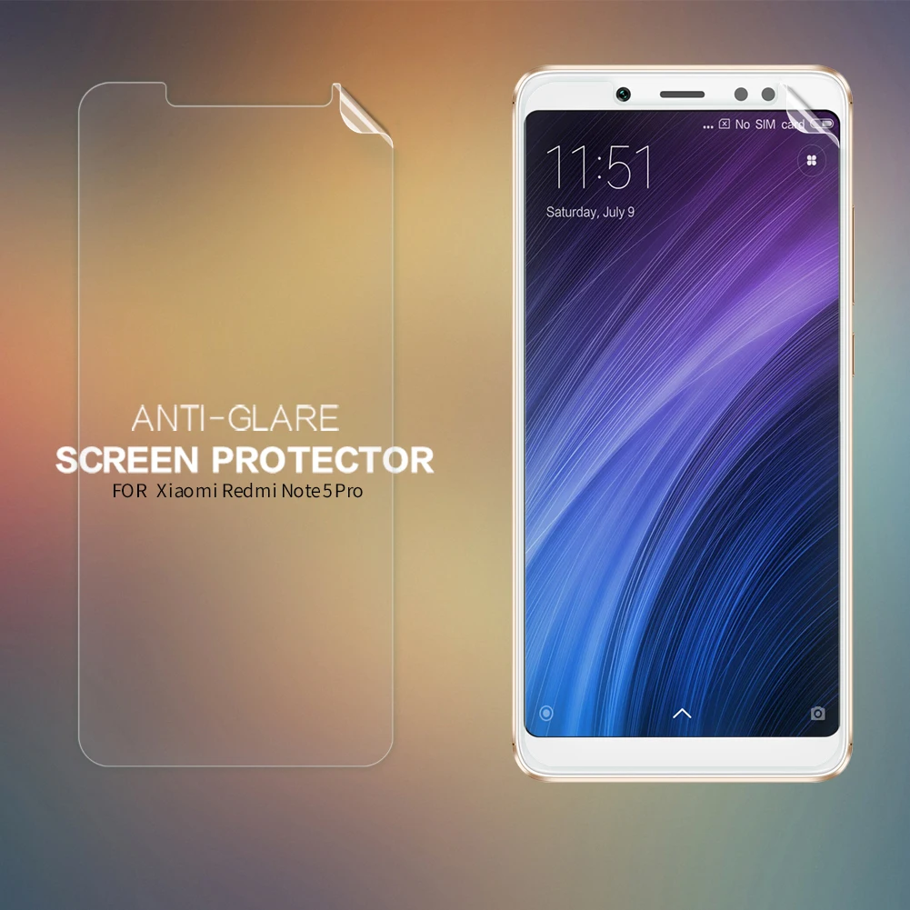 

Nillkin For Xiaomi redmi note 5 pro Anti-glare Screen Protector Matte Anti-fingerprint Protective Film Soft PC Matte Film