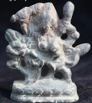 

Old Tibetan Antique Buddhism Bronze Palden Lhamo Goddess Riding Horse Statue