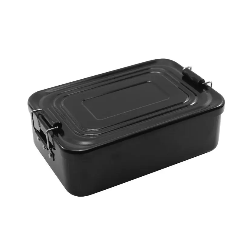 Aluminio portátil almuerzo caja contenedor de alimentos para Camping al aire libre Picnic barbacoa senderismo supervivencia viaje comida caja Bento Aluminio portátil almuerzo caja contenedor de alimentos para Camping al aire libre Picnic barbacoa senderismo supervivencia viaje comida caja Bento