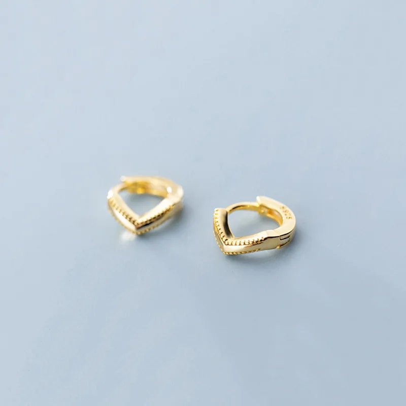 WTLTC 925 пробы Серебряные V серьги в форме фигурного кольца для женщин маленькая хрящевая Спираль пирсинг серьги минимально крошечные Huggie серьги