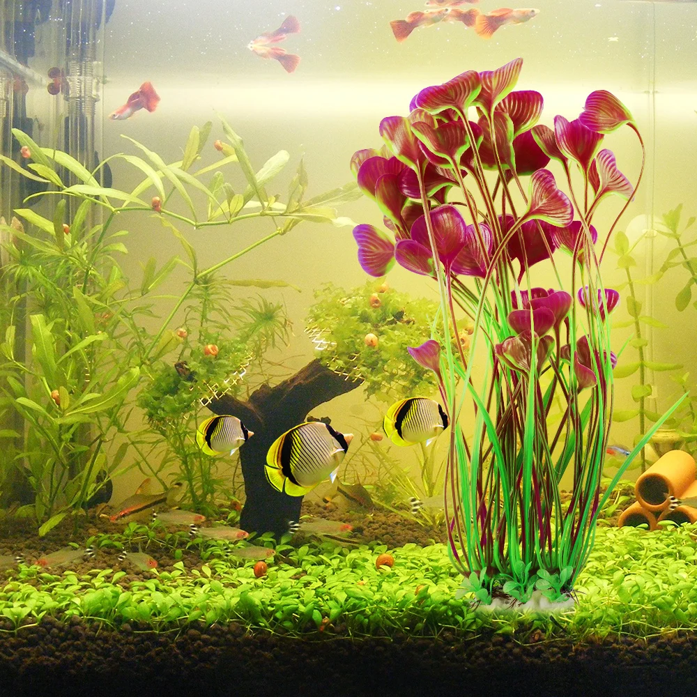 

Fish Tank Decoration Aquarium Artificial Aquatic Plastic Underwater Grass Plant Grass Ornament Submersible Landscape Decor