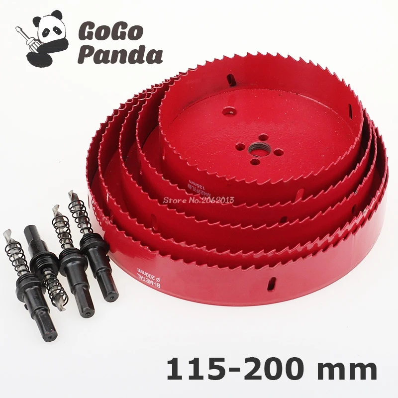 Free Shipping 115mm 200mm Bi Metal Wood Hole Saws Bit for Woodworking DIY Wood Cutter Drill Bit