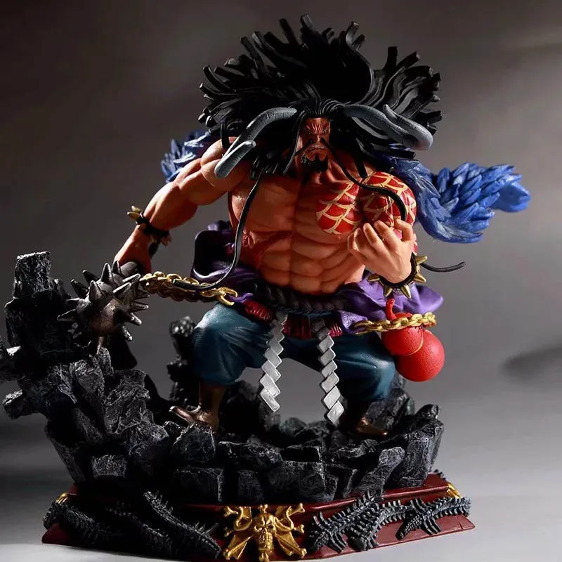 

KUMALAZY One Piece Kaido GK Luffy 19CM PVC Action Figure Model Chirstmas Gift