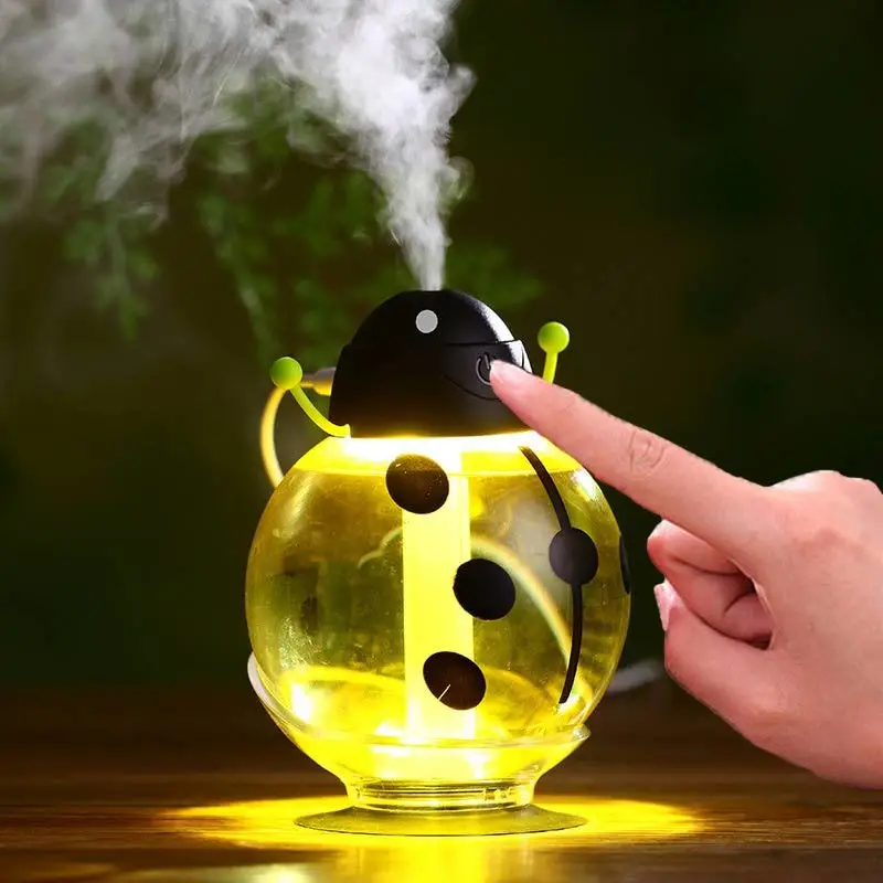 

Mini USB Car Air Humidifier Ultrasonic Beetles Humidifier Bottle Led Lights Household Diffuser for Home and Office 40D