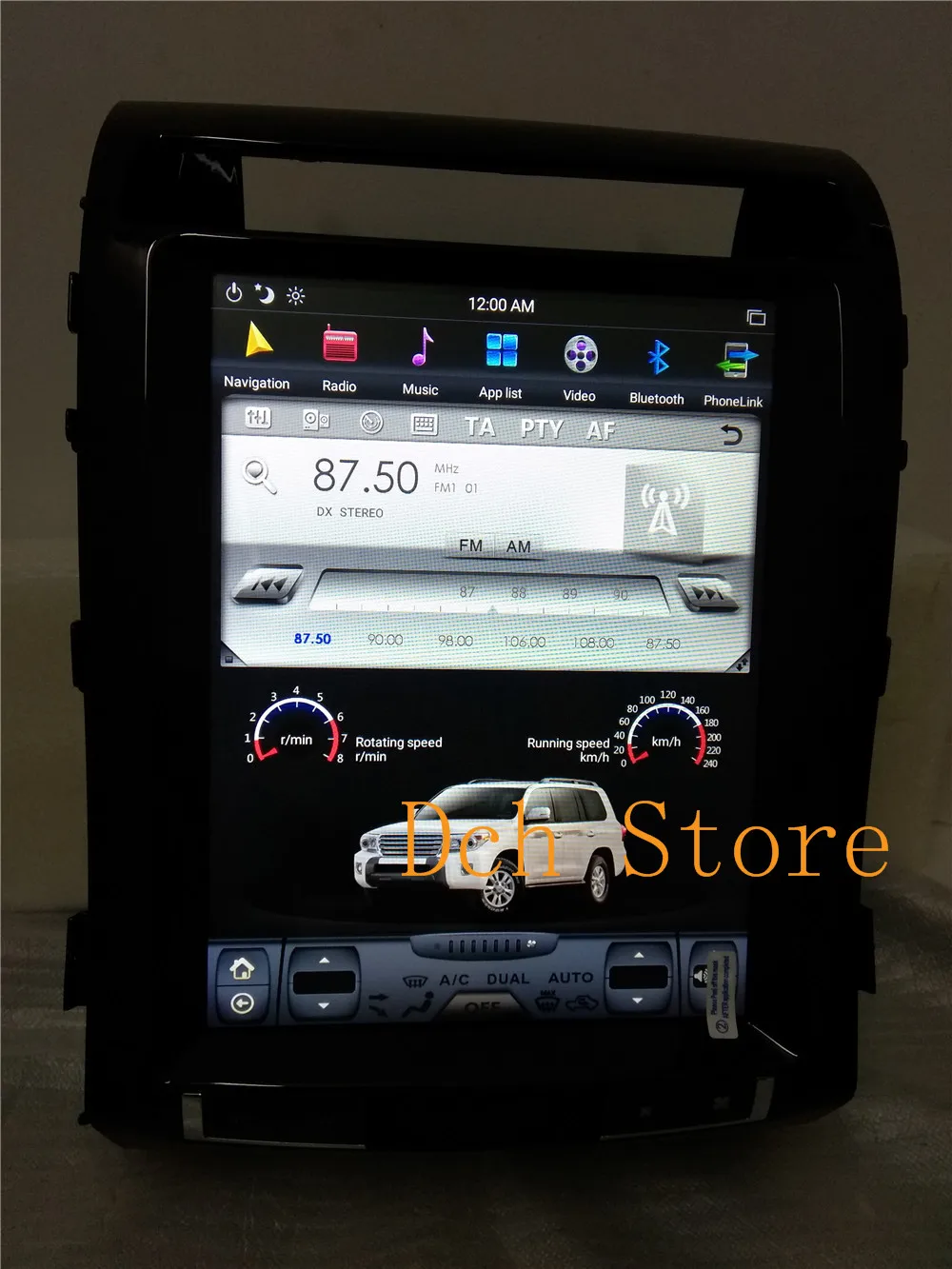 12,1 ''вертикальный экран tesla стиль Android 8,1 автомобильный dvd-плеер gps для Toyota LandCruiser land cruiser LC200 2008- с DVD