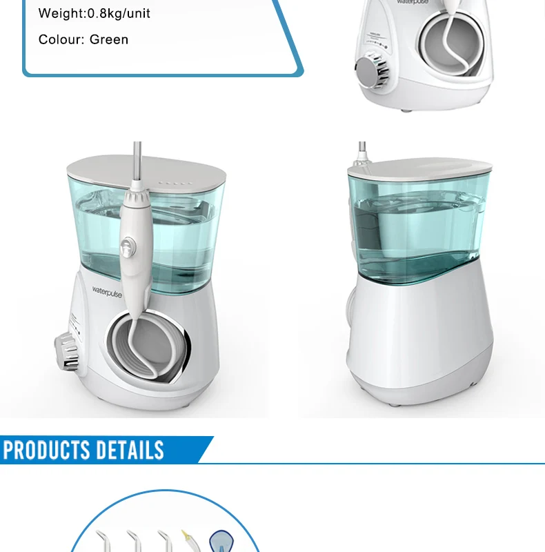 Waterpulse Dental Water Flosser Oral Irrigator Waterpick Dental Floss Water Irrigation Jet Dental Tooth Floss V600g 7