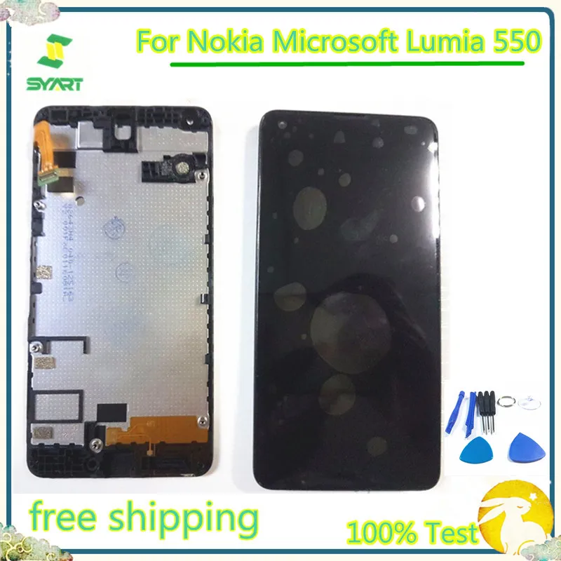 ЖК дисплей 4 7 дюйма для Nokia 550 сенсорный экран с дигитайзером в сборе сенсорная