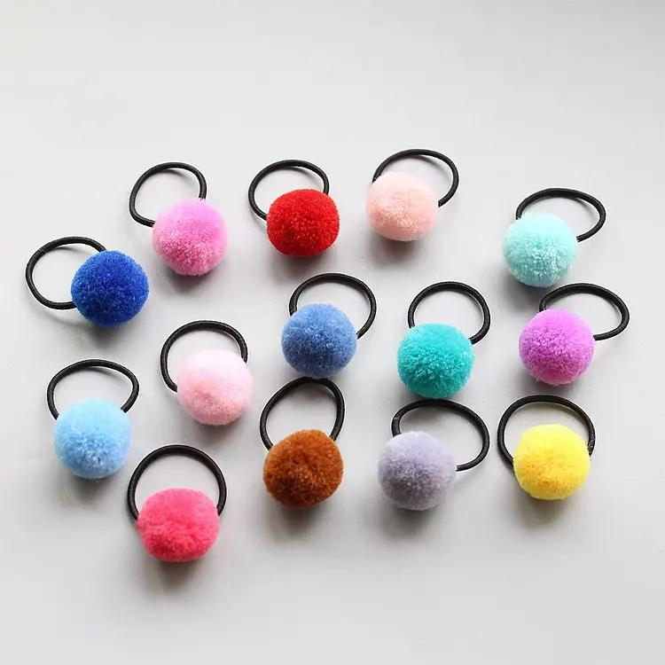 

cute small hair ball baby girls kids elastic hair rubber bands ring accessories for children tie hair rope scrunchies headwear