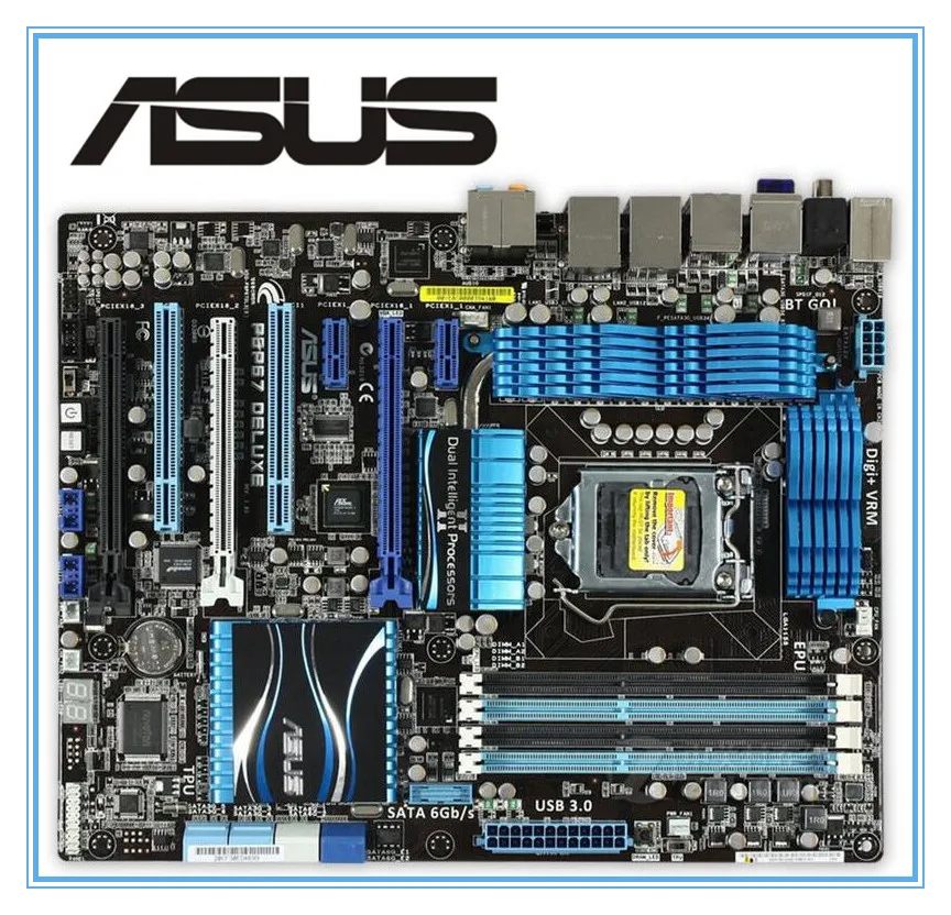ASUS P8P67 Deluxe original motherboard DDR3 LGA 1155 for I3 I5 I7 32nm CPU 32GB USB3