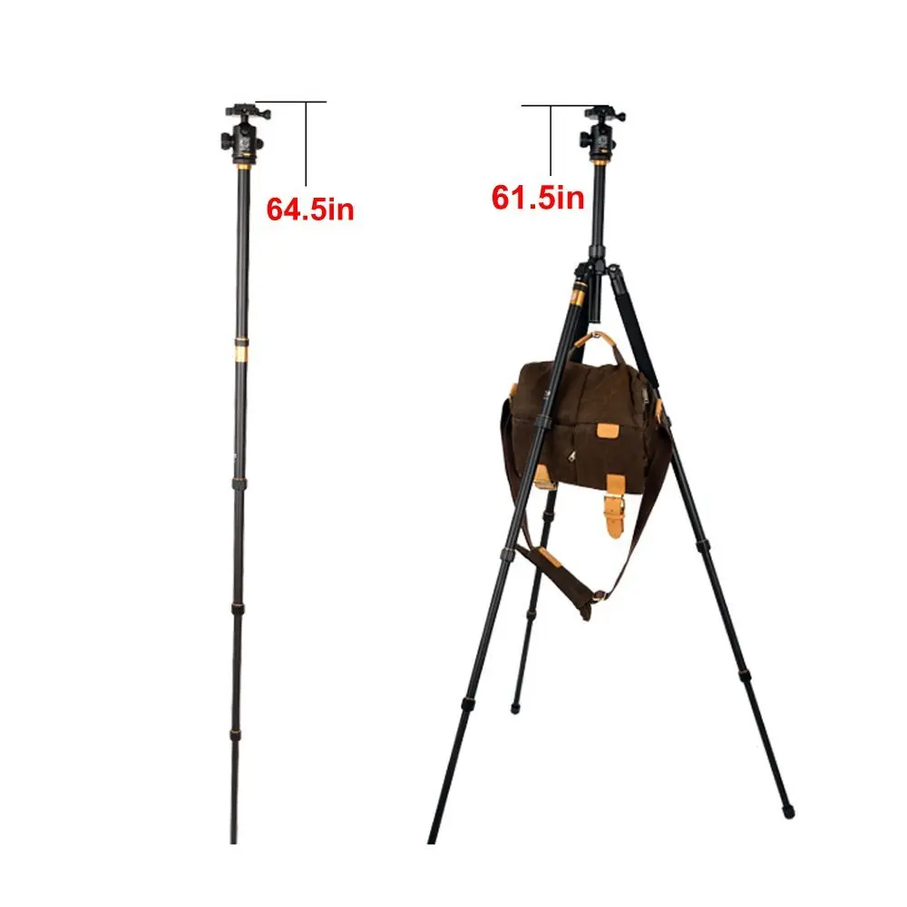 Portátil da Liga de Alumínio Stand com Bola de Cabeça Cabeça para Dslr Alumínio de Viagem Qzsd Q999 Fotográfico Profissional de Viagem Tripé & Monopé para Dslr Camera - Image 5