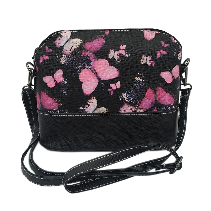 حقيبة يد فاخرة النساء حقائب جلدية مصمم 2019 رسول الكتف أكياس Crossbody للنساء حقيبة مع فراشة اليعسوب الزهور