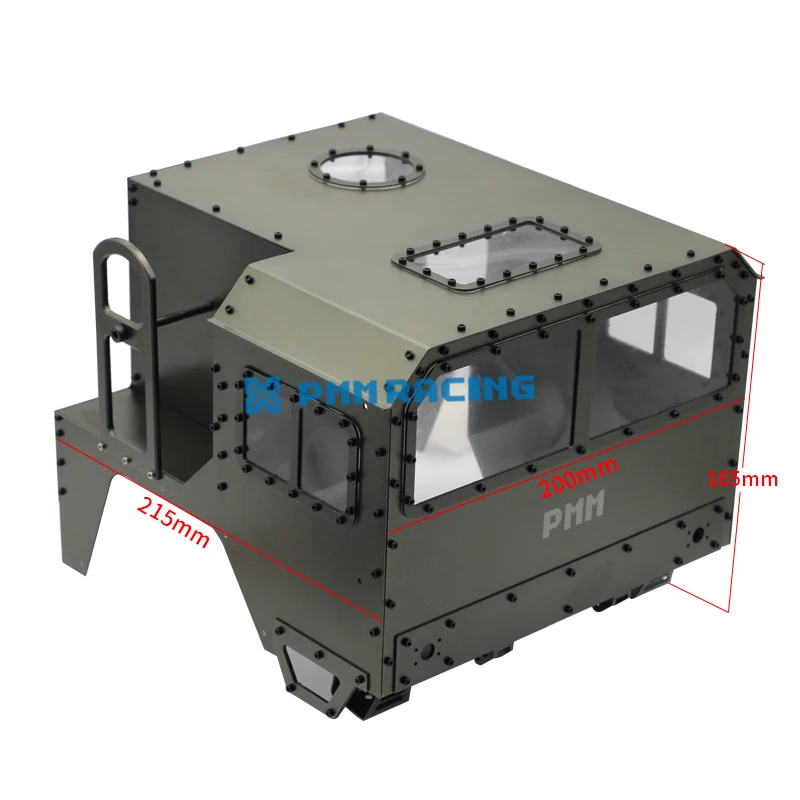 CNC алюминиевый сплав 1/10 RC Гусеничный DIY военный грузовик внедорожника голова