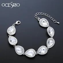OCESRIO Серебряный хрустальный свадебный браслет для подружки невесты, браслет-цепочка, свадебные модные ювелирные изделия, аксессуары brt-j71