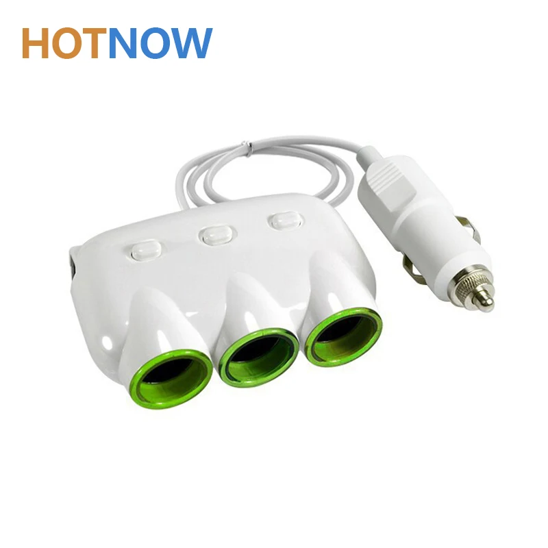 HOTNOW разноцветный 1in3 прикуриватель + 2 Переходник USB для зарядки в машине iphone 5/6/6s