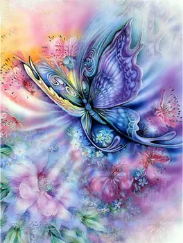 

ARTBACK 5d diy Diamond embroidery butterfly&flower diamond painting Cross Stitch full square drill Rhinestone mosaic decor