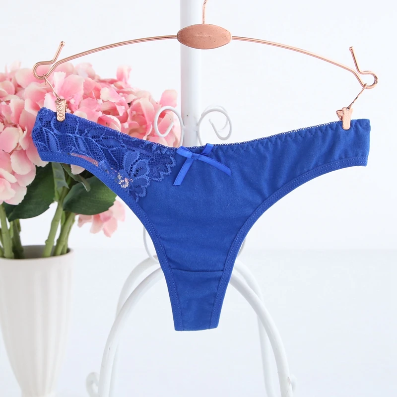 6 шт./лот M L XL Для женщин мужские стринги Sexy Хлопок Модные Кружево Трусики для