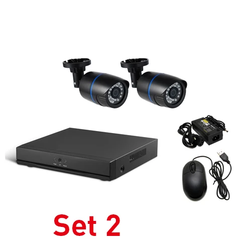 2CH/4CH POE 1080P CCTV IP камера система Комплект HD 4-канальный NVR 2 шт/4 шт 1920x1080P 2.0MP Водонепроницаемая камера комплект безопасности - Цвет: Set 2