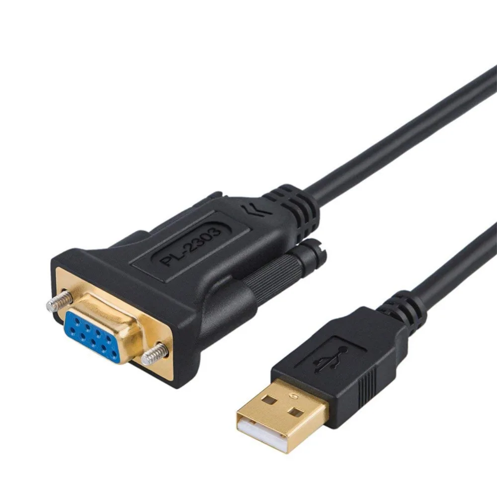 USB к адаптеру с чипсетом 6 фут 2 0 мужчина RS232 женский DB9 последовательный кабель