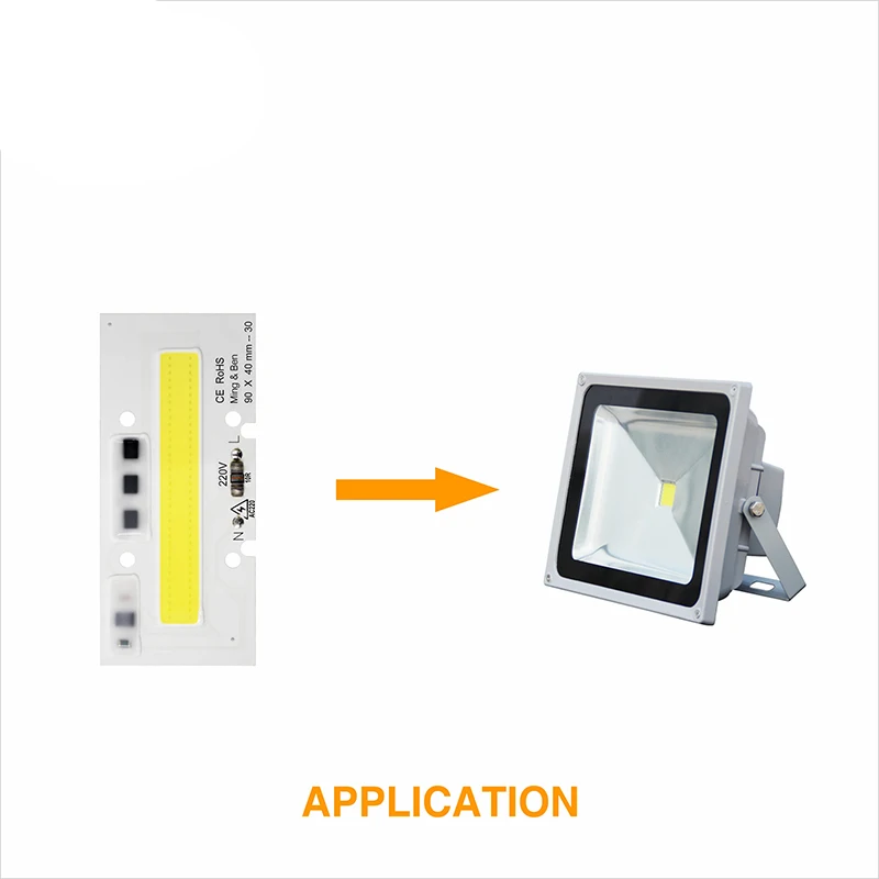 Умный IC светодиодный светильник COB Чип IP65 30 Вт 50 70 100 150 AC 220 В 110 Высокая мощность