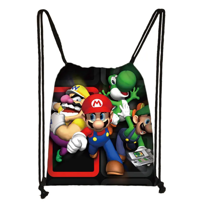 Mario Sonic Boom Hedgehogs 3D Drawstring Bag Printing Backpack Daily Casual Boys Girls knapsack Drawstring Bags - Цвет: 022