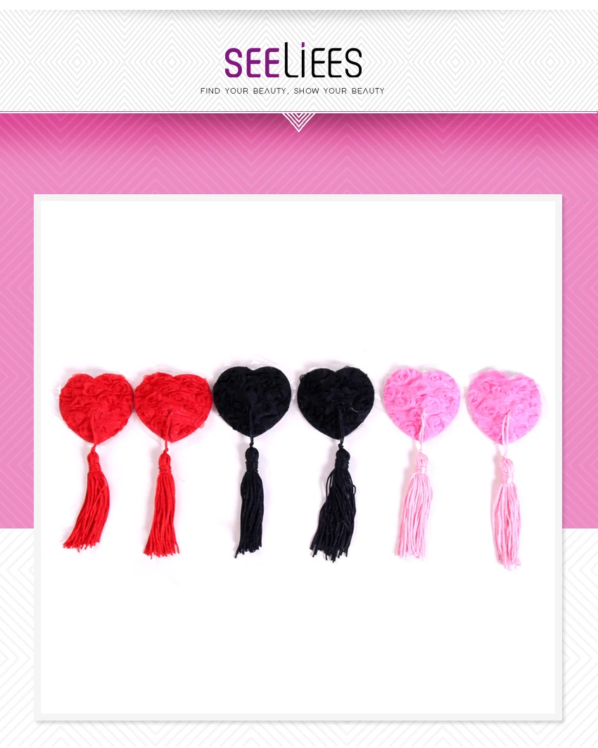  Round Flower Tassel Nipple Sticker (1)