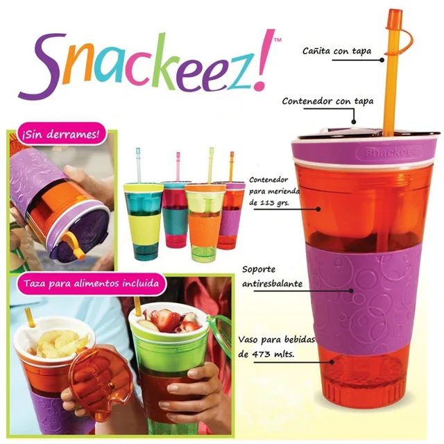 Snackeez 2 In 1 Snack And Drink Cup