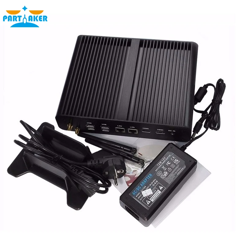 Причастник Core i7 4500U 4650U Мини ПК Win 10 с двойным HDMI портом дисплея мини HTPC компьютер