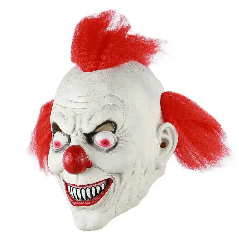 Страшный клоун Джокер маска клоуна Хэллоуин Косплей Костюм реквизиты дом с привидениями Вечерние Маски вечерние принадлежности